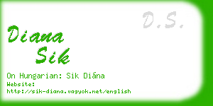 diana sik business card